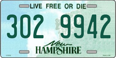 NH license plate 3029942