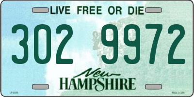 NH license plate 3029972
