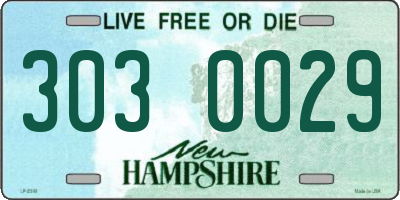 NH license plate 3030029