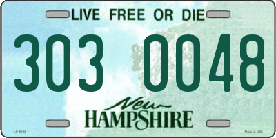 NH license plate 3030048