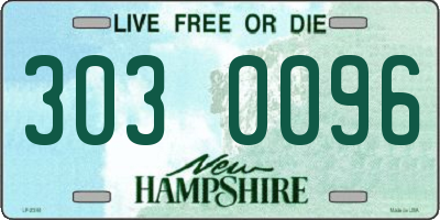 NH license plate 3030096