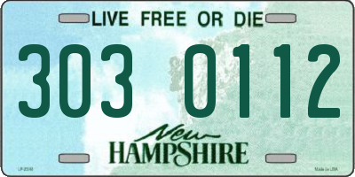 NH license plate 3030112