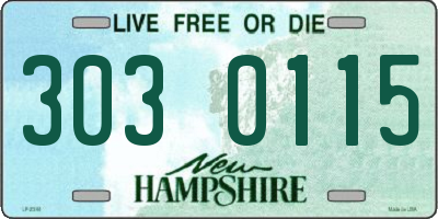 NH license plate 3030115