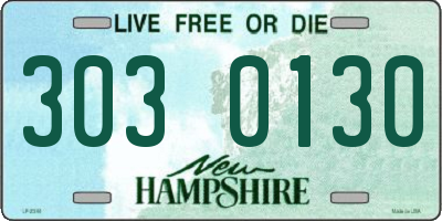 NH license plate 3030130