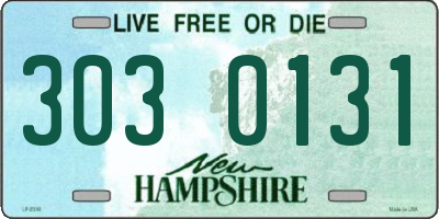 NH license plate 3030131