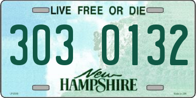 NH license plate 3030132