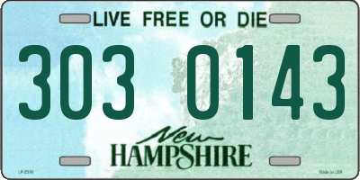 NH license plate 3030143