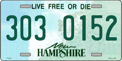 NH license plate 3030152