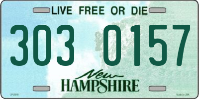 NH license plate 3030157