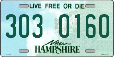 NH license plate 3030160