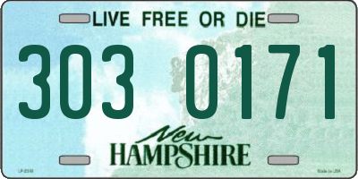 NH license plate 3030171