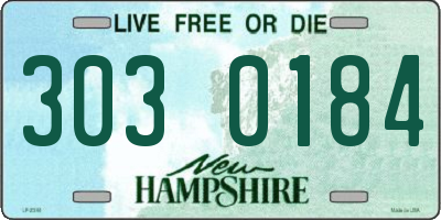 NH license plate 3030184