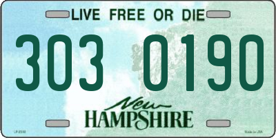 NH license plate 3030190