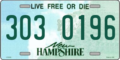 NH license plate 3030196