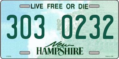 NH license plate 3030232