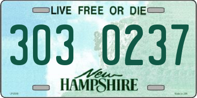 NH license plate 3030237