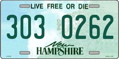 NH license plate 3030262