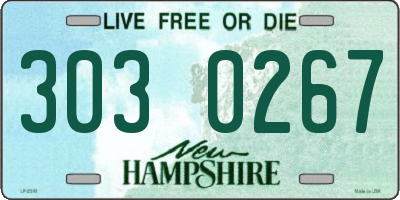 NH license plate 3030267