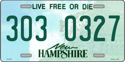 NH license plate 3030327