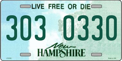 NH license plate 3030330
