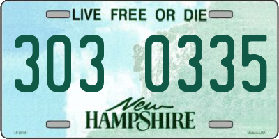 NH license plate 3030335
