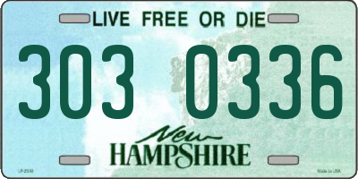 NH license plate 3030336