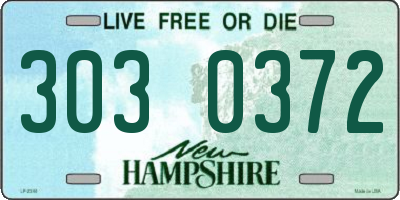 NH license plate 3030372