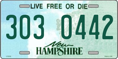 NH license plate 3030442