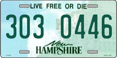 NH license plate 3030446
