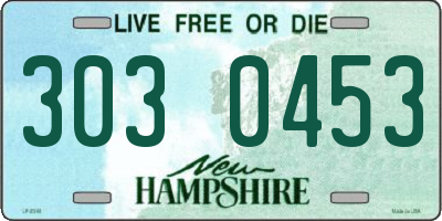 NH license plate 3030453