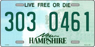 NH license plate 3030461