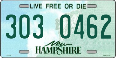 NH license plate 3030462