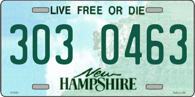 NH license plate 3030463