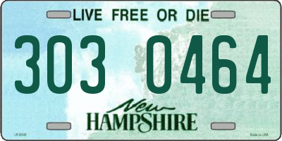 NH license plate 3030464