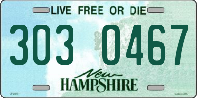 NH license plate 3030467