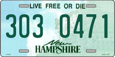 NH license plate 3030471