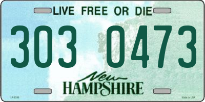 NH license plate 3030473