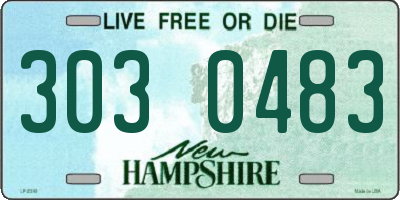 NH license plate 3030483