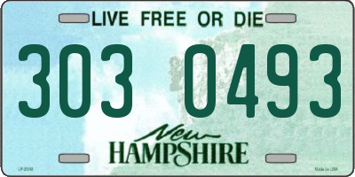 NH license plate 3030493