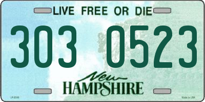 NH license plate 3030523