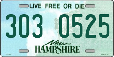 NH license plate 3030525