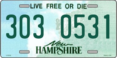 NH license plate 3030531