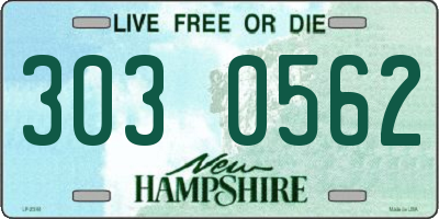 NH license plate 3030562