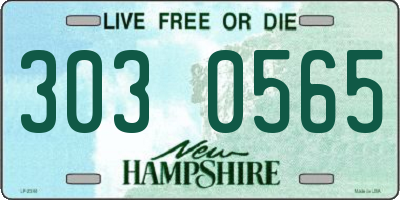 NH license plate 3030565