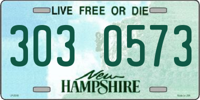 NH license plate 3030573