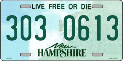 NH license plate 3030613