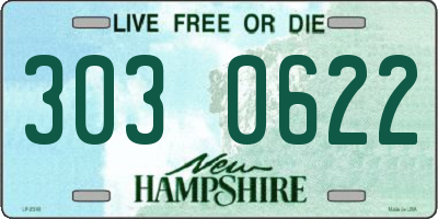 NH license plate 3030622