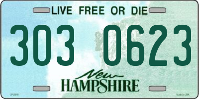 NH license plate 3030623