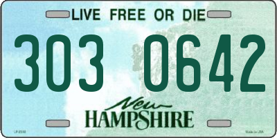 NH license plate 3030642
