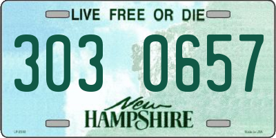 NH license plate 3030657